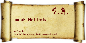 Imrek Melinda névjegykártya