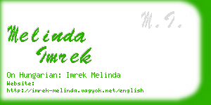 melinda imrek business card